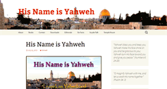 Desktop Screenshot of hisnameisyahweh.org